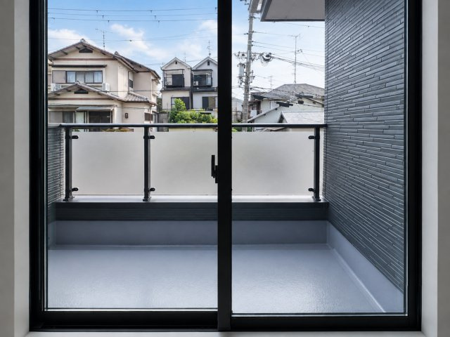 新築戸建 宇治市宇治大谷　即入居可能です！のバルコニー