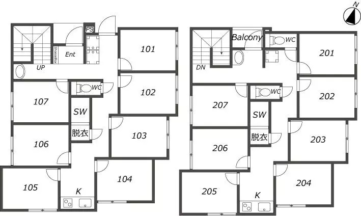 SA119 TOKYO β 野方15（旧：SA-クロス高円寺3）の間取り