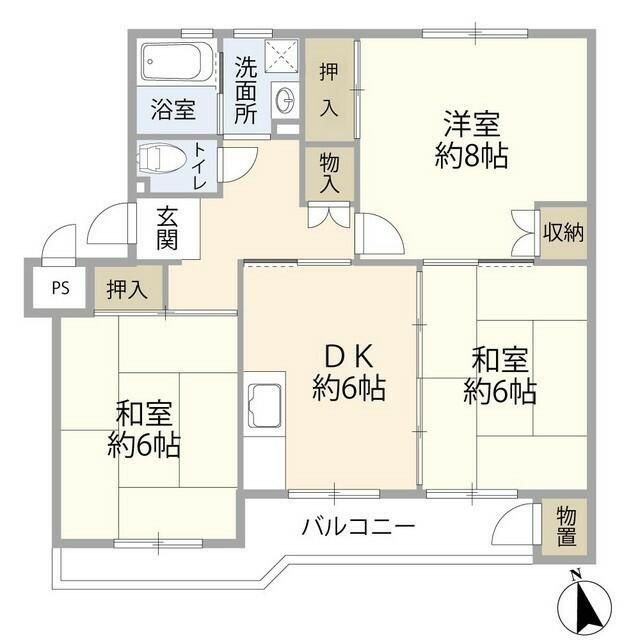 船橋グリーンハイツ七号棟の間取り