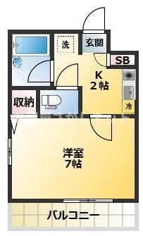 フラットワン【おとり物件なし】#学生・社会人にオススメ！初期費用分割払いOK！の間取り
