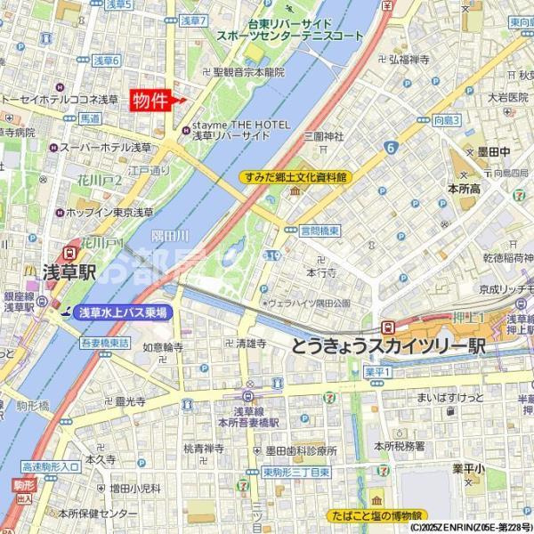 ＫＤＸレジデンス浅草【おとり物件なし】#学生・社会人にオススメ！初期費用分割払いOK！の地図