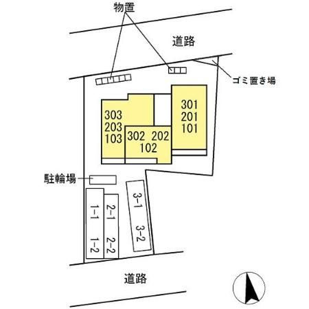 GRAND D-room御器所の区画図