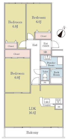 サーム手稲弐番館の間取り