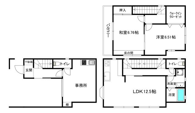 神戸市長田区御屋敷通六丁目中古戸建の間取り