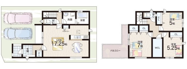 加古川市別府町別府　第2期　新築一戸建ての間取り