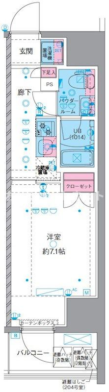 GENOVIA横浜石川町【おとり物件なし】#学生・社会人にオススメ！初期費用分割払いOK！の間取り