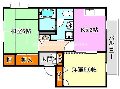 関守ハイツの間取り