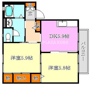 ディアス離宮山手Ｂの間取り