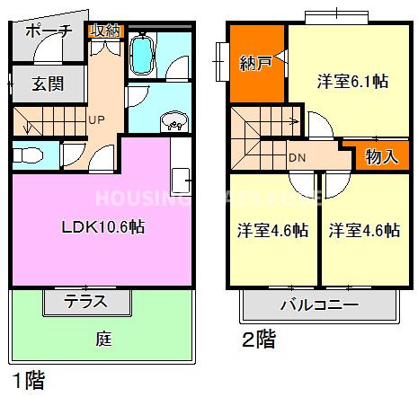 鷲尾ハイツの間取り