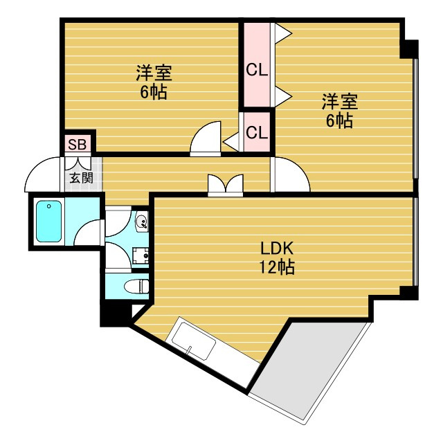 メゾン豊新の間取り