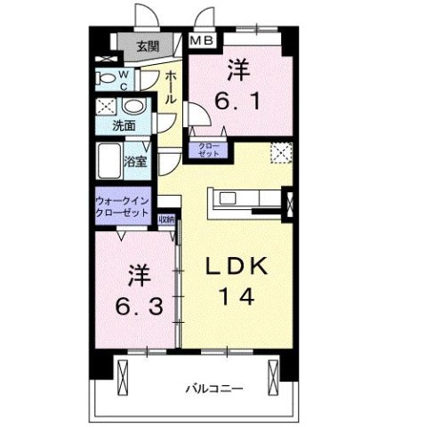 ヴィオラ　Ｎの間取り