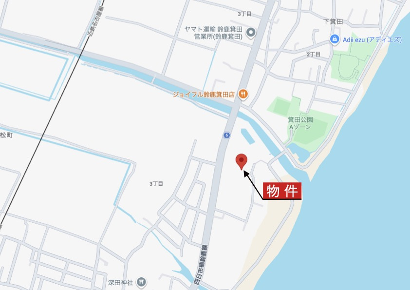 鈴鹿市北若松町の地図|広域Map