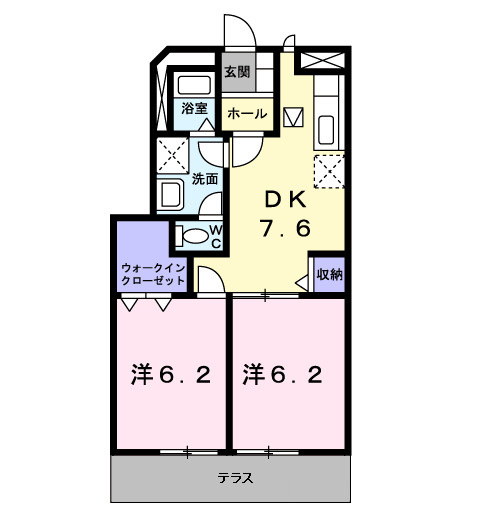 ソレアード本城Ａの間取り