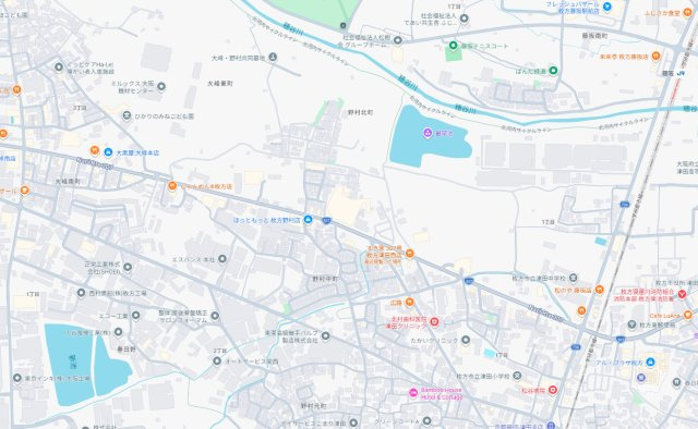枚方市野村北町　第3期　新築一戸建ての地図