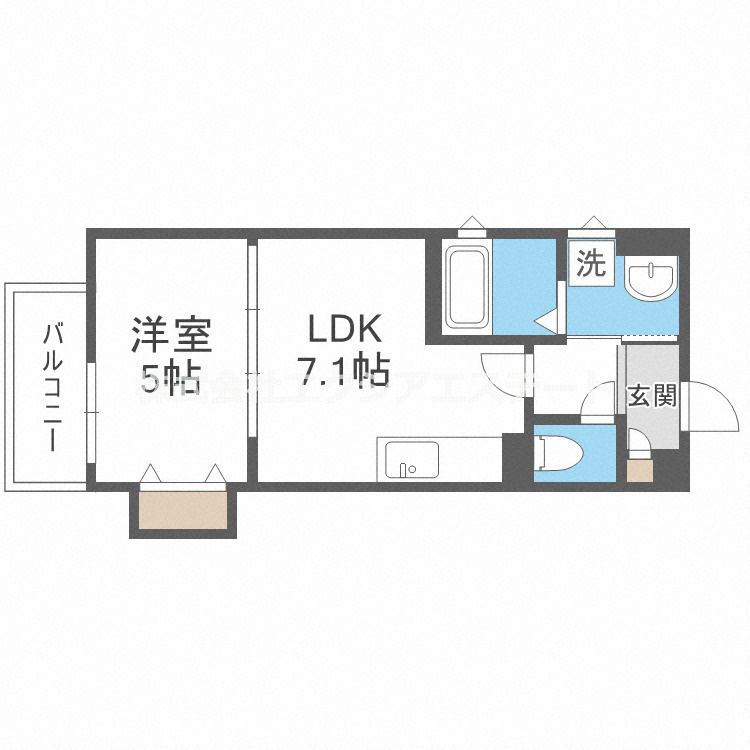 クリエオーレ安立の間取り