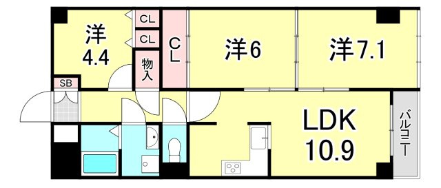 ロイヤルハイツ甲子園口の間取り
