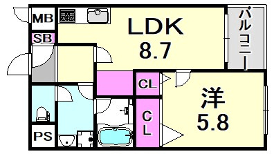 レアル塚本の間取り