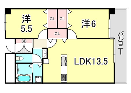 グレースコート西宮の間取り