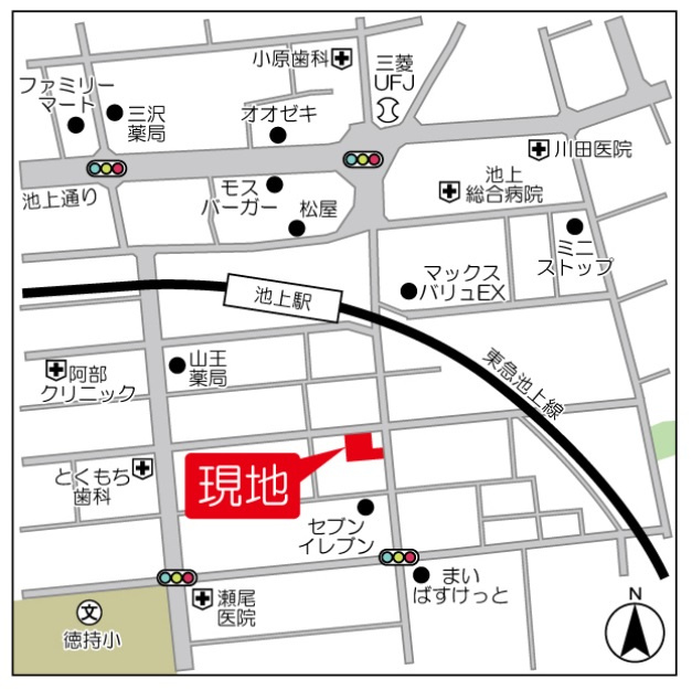 ミュプレ池上の地図