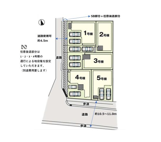 福岡市東区多の津5丁目第1-5棟（4号棟）の区画図|配置図（4号棟）