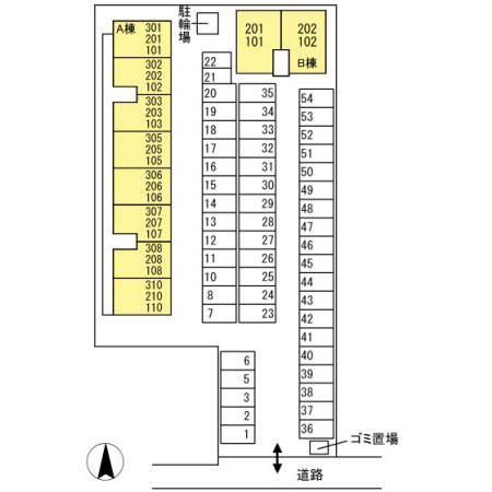 リバーパーク　Aの区画図