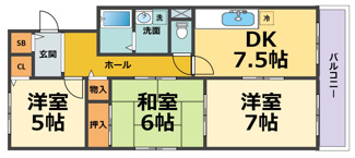 【間取り】 | シェルコート南甲子園