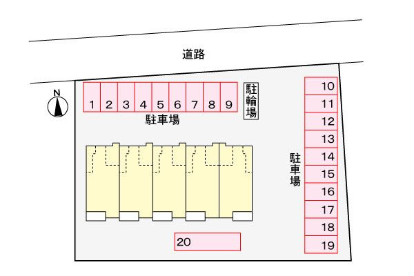 アステリアの駐車場