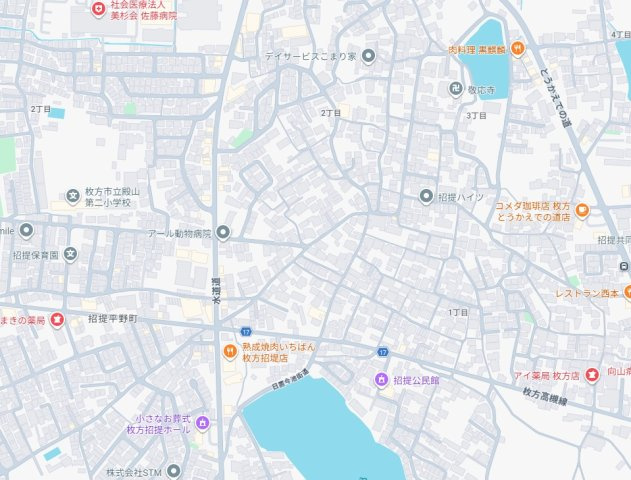 ■枚方市招提元町　第10期　新築一戸建ての地図