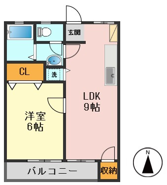 髙石マンションの間取り