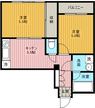 【間取り】 | グランステージ足立 | 反転図
