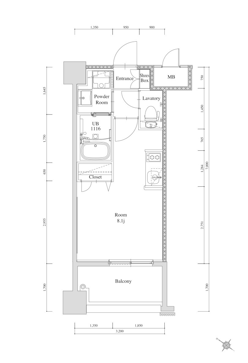 新品家具付きマンション清川11(KaGood福岡)の間取り|※間取りと異なる場合は現状を優先します。