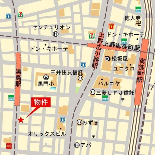 ヴィークブライト湯島の地図