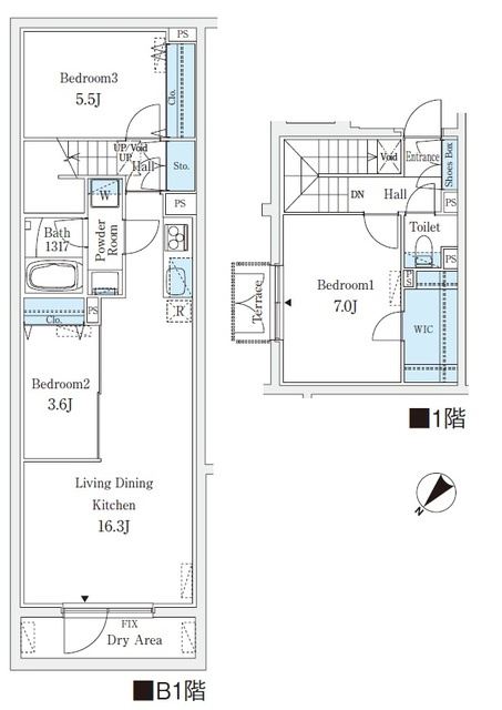 ＣＲＥＡＴＩＦ学芸大学の間取り