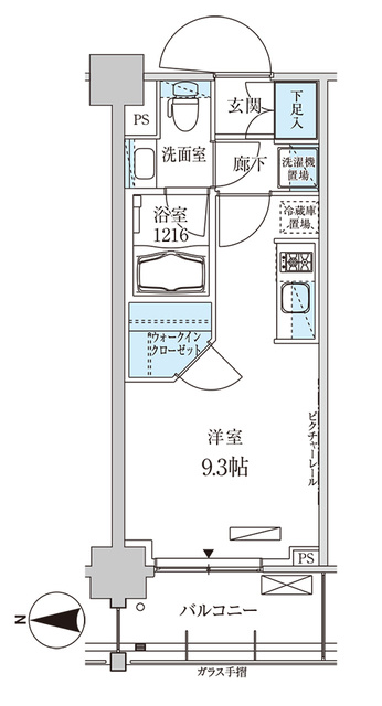 パークアクシス菊川ステーションゲートの間取り