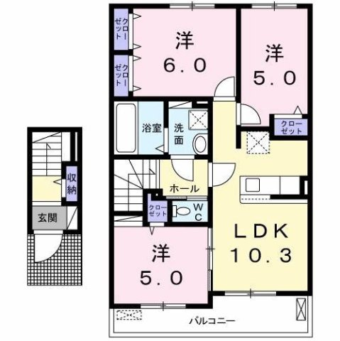 【間取り】 | シャトードゥレーヴ　Ⅱ