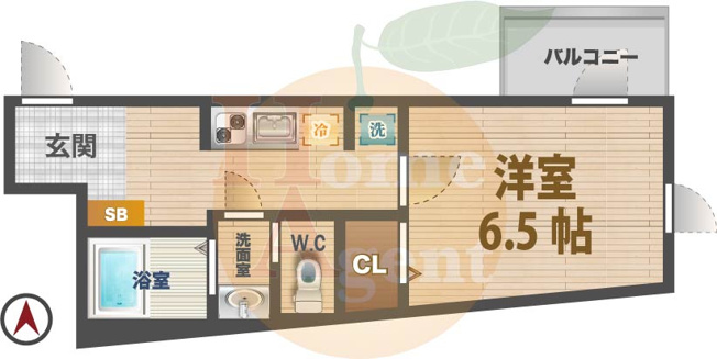 【間取り】 | Benoit NAKANO | 1Kのお部屋です。