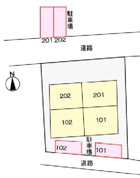 エルデム銀の駐車場