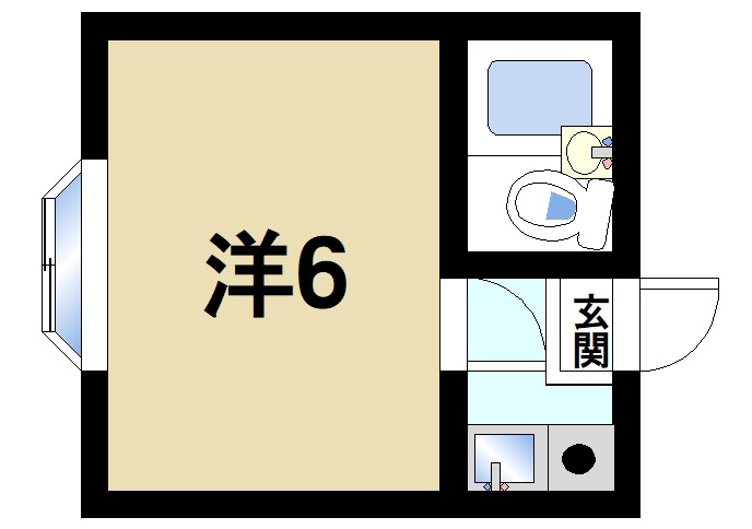サンコーポ桜町の間取り|スッキリした間取りです。