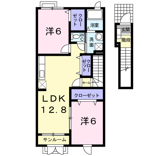 ヒラソールＢの間取り
