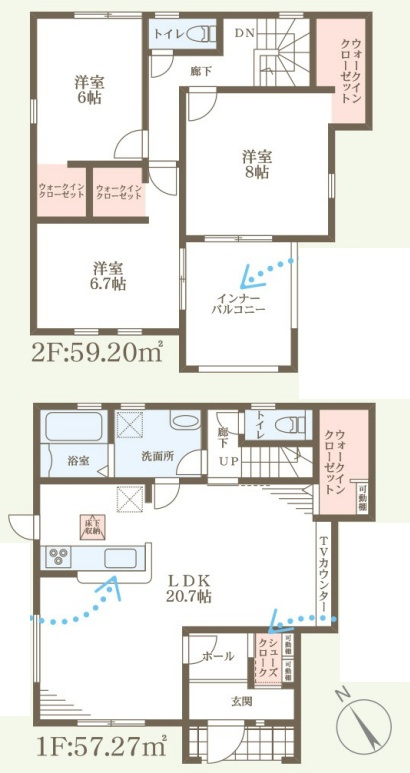 ★彦根市平田町　第7期　新築一戸建ての間取り|2号地