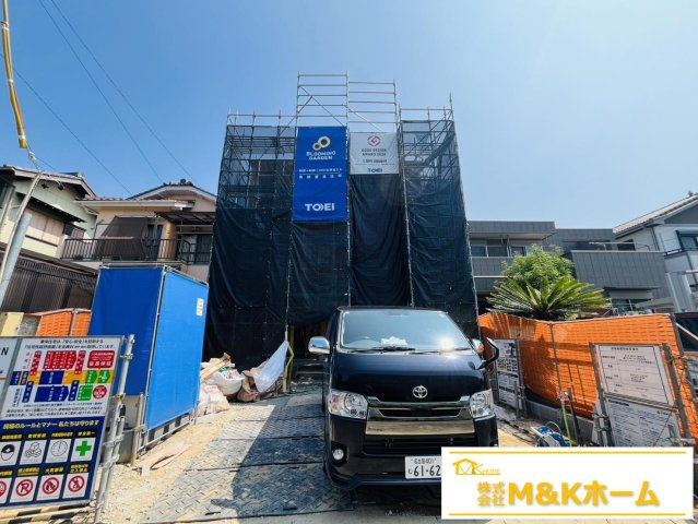 知多市にしの台4丁目　全1棟の外観|R8.7.24撮影　上棟しました♪　並列駐車3台可能☆