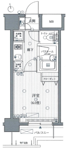 中野区中央２丁目の賃貸マンションの間取り
