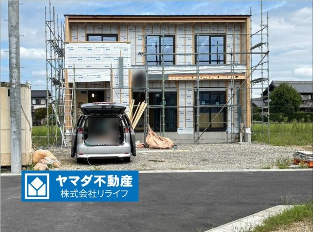 新築戸建　羽島市竹鼻町　全８区画分譲の外観|「現地（2026年8月21日）撮影」　
■外観写真　
■ヤマダ不動産　株式会社リライフ　