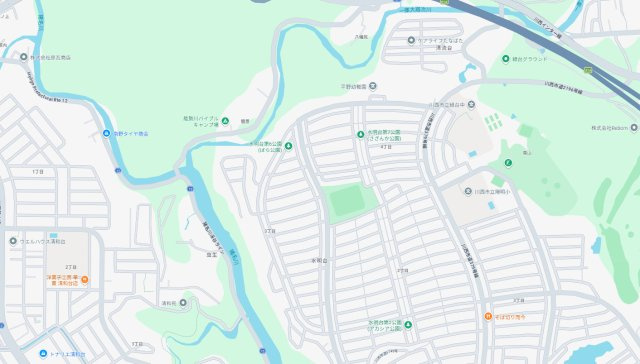 川西市水明台　新築一戸建ての地図