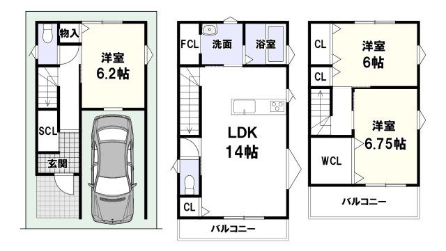 鳥飼西2丁目の間取り