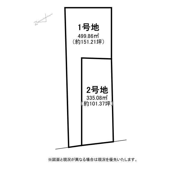 草津市芦浦町2号地　建築条件無し売土地の土地図