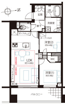 グレンパーク駒場 EAST棟の間取り