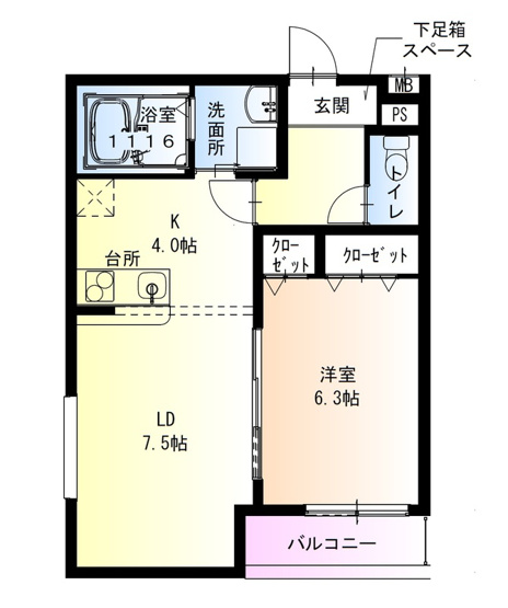 【間取り】 | フジパレス堺三国ケ丘Ⅴ番館 