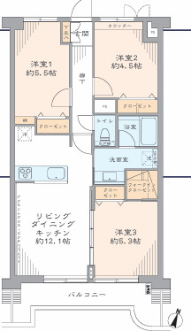 エンゼルハイム立石第3の間取り