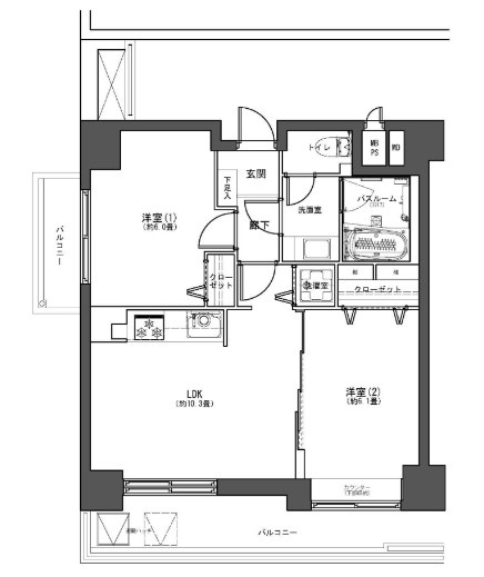 日商岩井碑文谷マンションの間取り